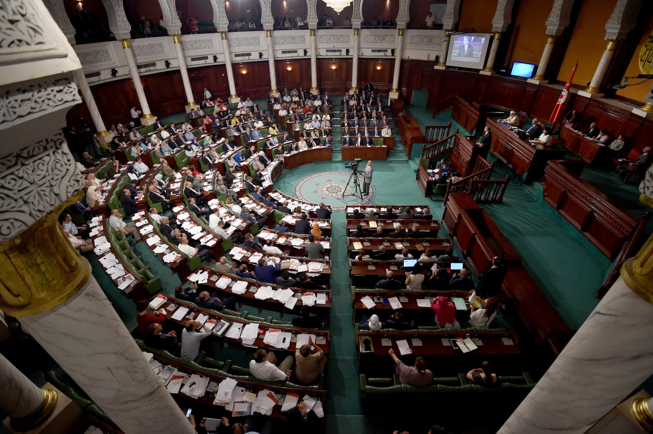 L’Assemblée des représentants du peuple, le Parlement Tunisien. © AFP PHOTO / FETHI BELAID
