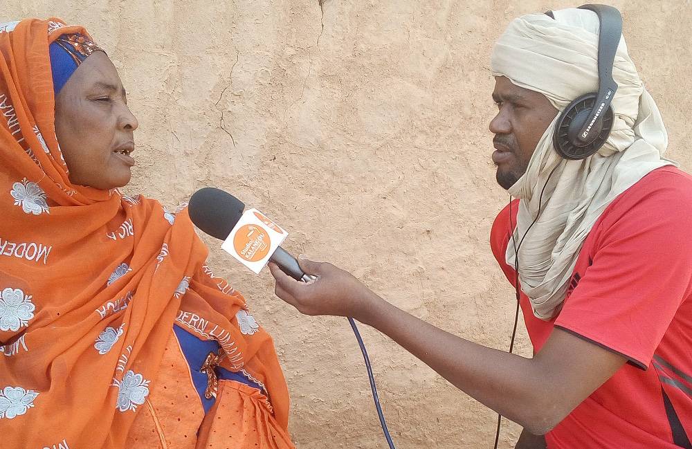 Mrs Chami Ahmed, President of the Federation of the Arlit Women&#039;s Group, in an interview with Alhassane Kouzi Mahamadou 