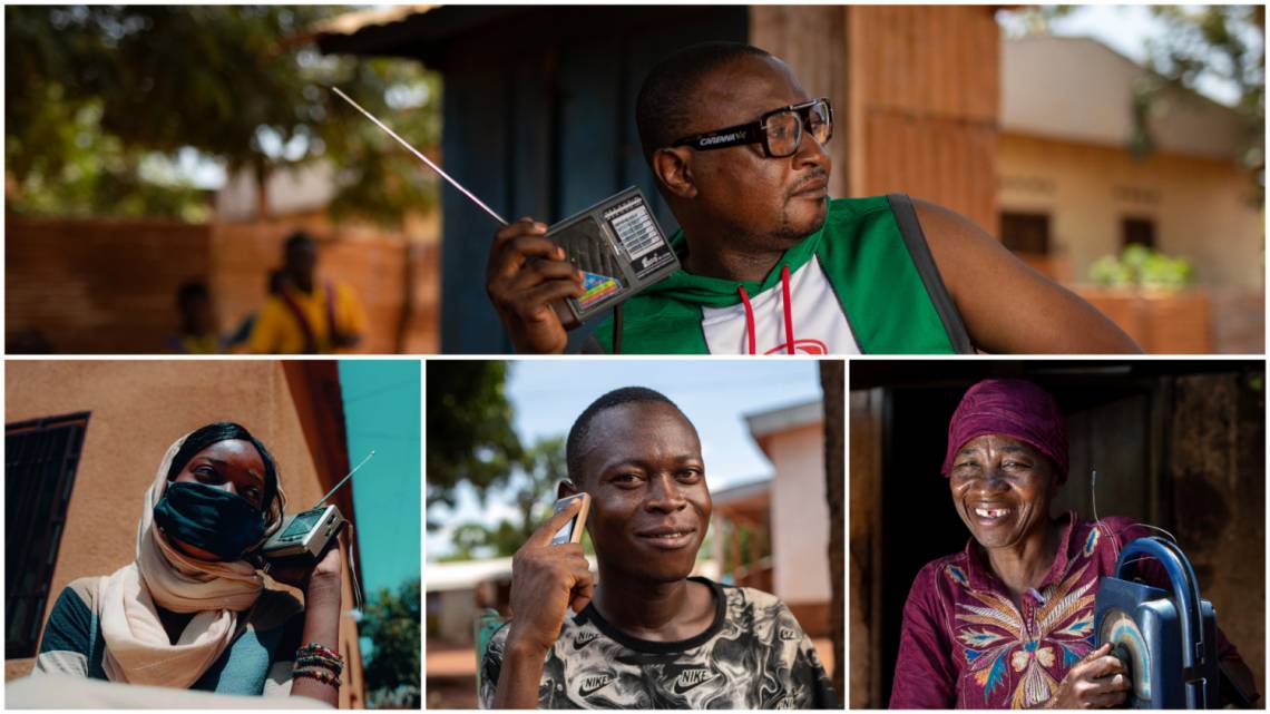 Auditeurs.trices de Radio Ndeke Luka à Bangui, RCA, et de Studio Kalangou à Niamey, Niger.