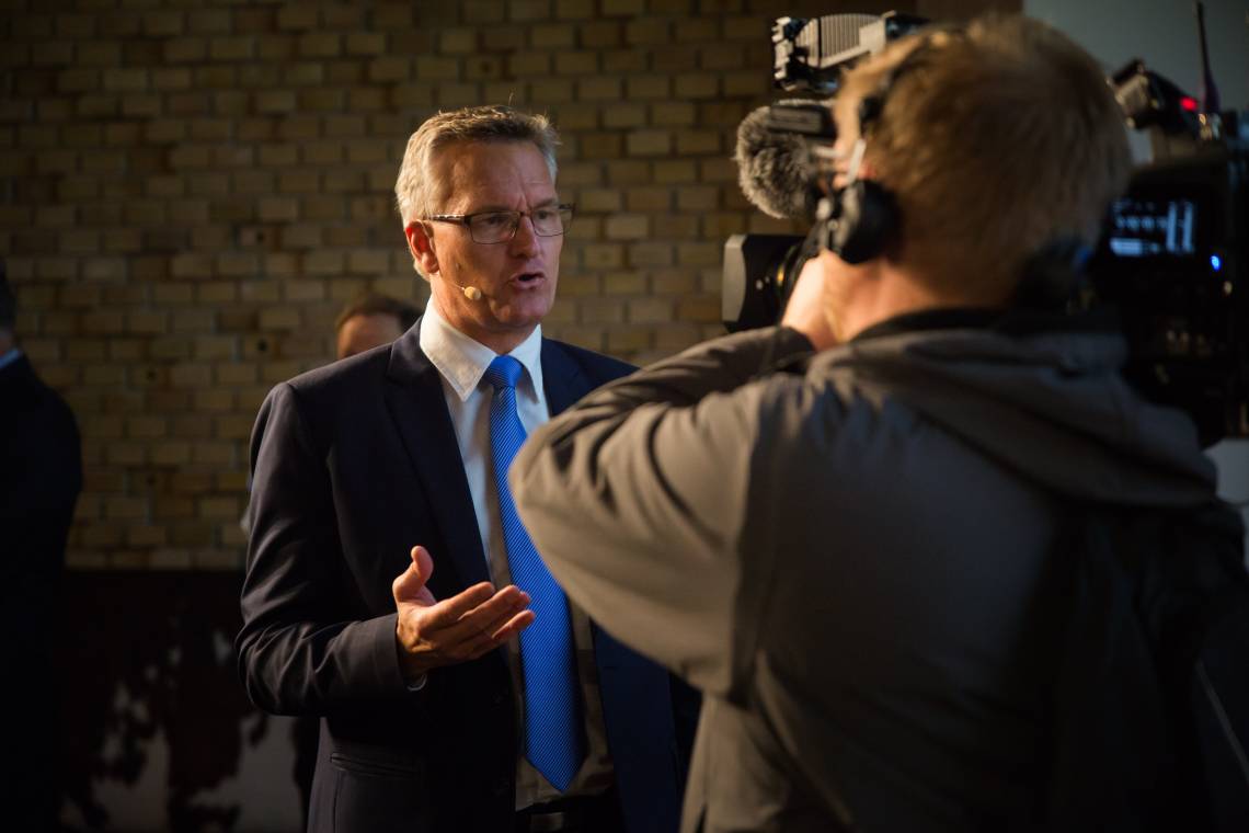 Ulrik Haagerup at the &quot;Global Constructive Journalism Conference&quot; in Aarhus, October 2017.