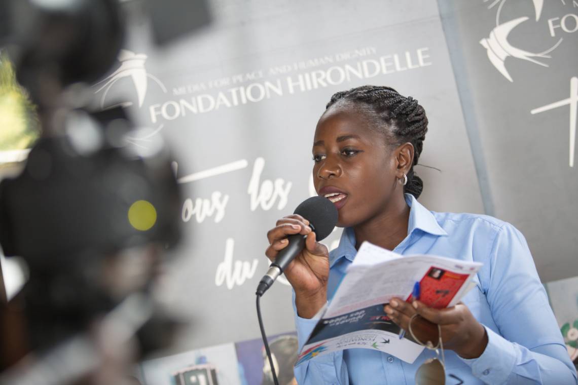  During a debate organised by Fondation Hirondelle in Kinshasa 