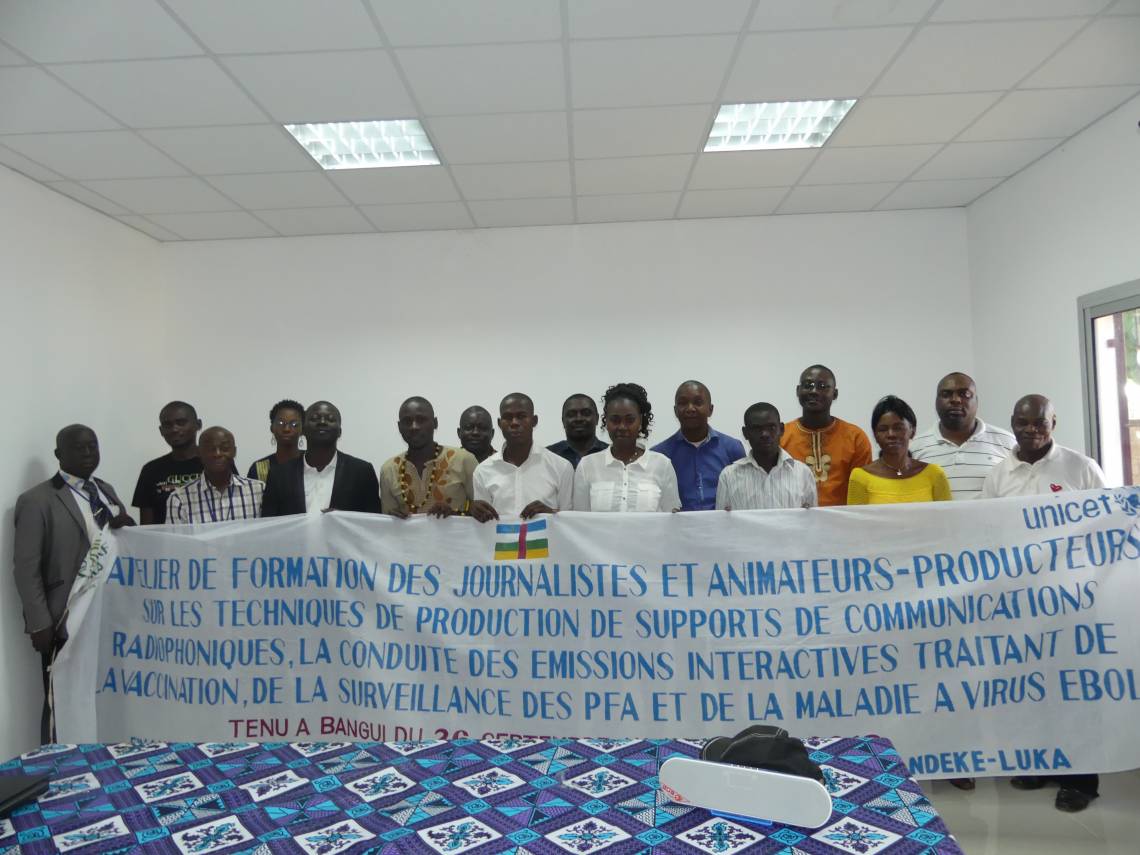 Les participants à la formation à Bangui.