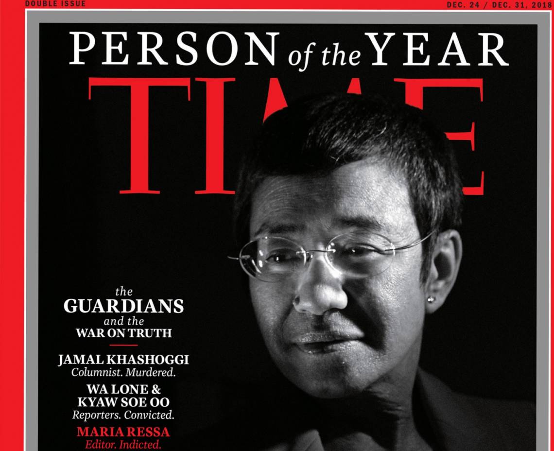 Maria Ressa, directrice du site d’investigation Rappler.com aux Philippines, a été désignée « Personne de l’année 2018 » par Time Magazine