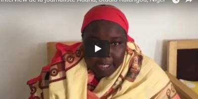 Interview of the journalist Adana, Studio Kalangou, Niger