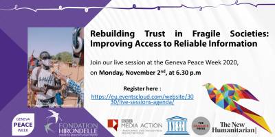 Geneva Peace Week 2020: information and trust at the heart of the discussions