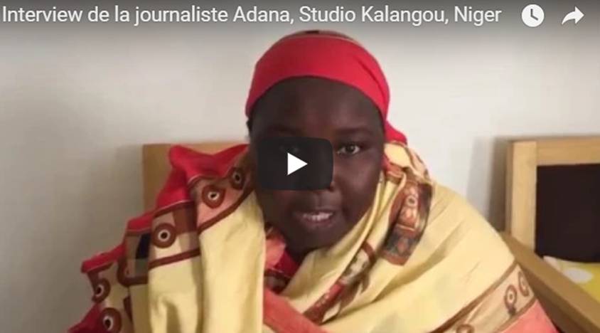 Interview of the journalist Adana, Studio Kalangou, Niger