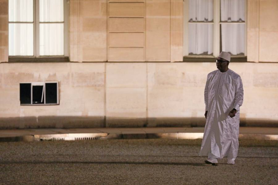 Le président Ibrahim Boubacar Keita arrive à l&#039;Elysée le 31 octobre 2017 pour une rencontre avec son homologue Emmanuel Macron  