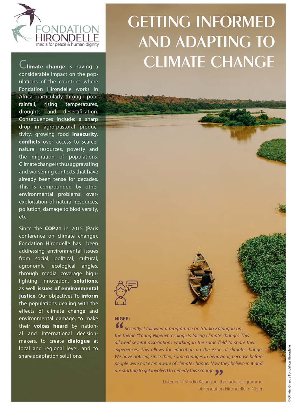 Getting informed and adapting to climate change - Download our Flyer
