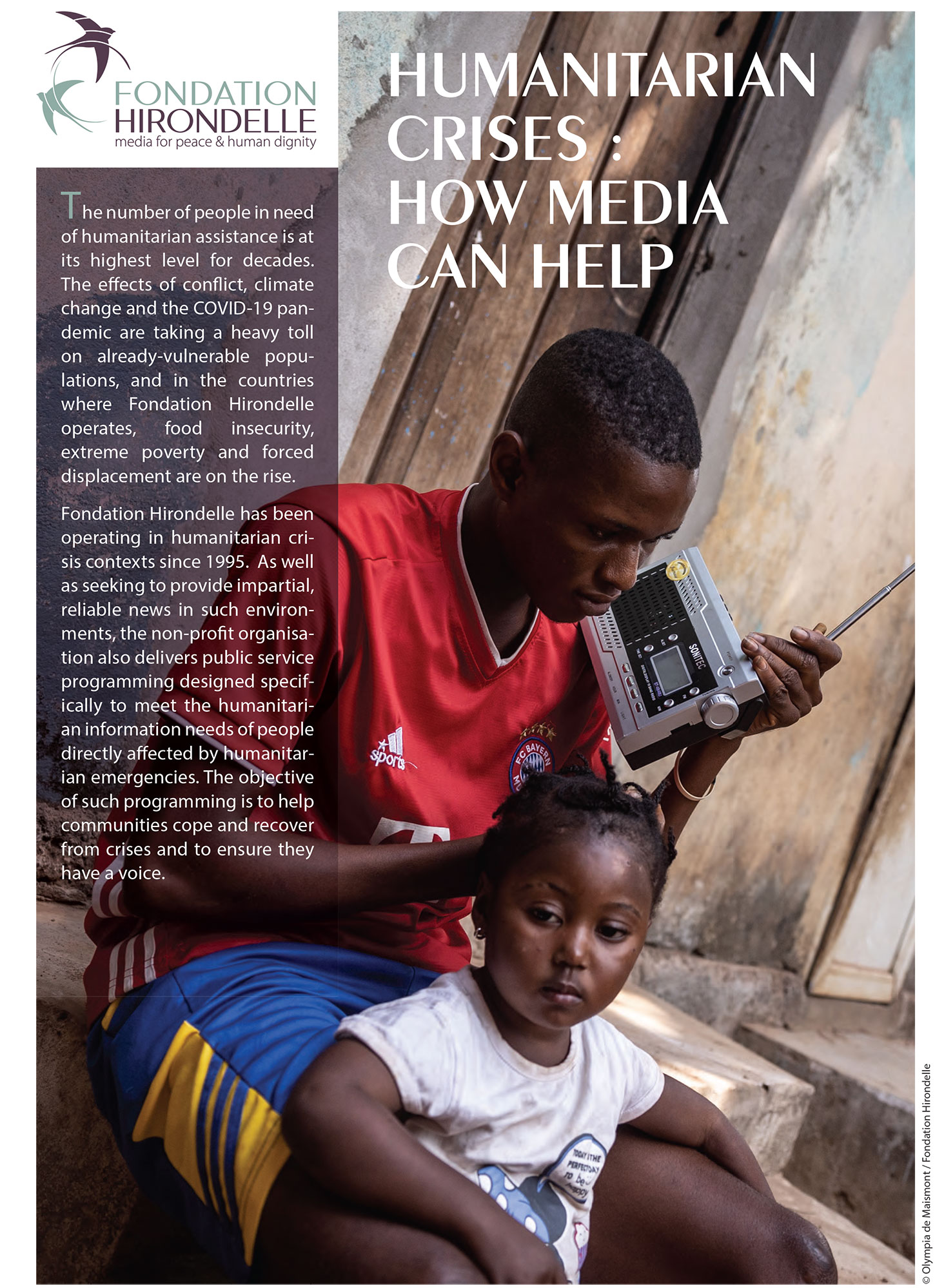 HUMANITARIAN CRISES : HOW MEDIA CAN HELP - Download our Flyer
