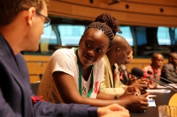 Lors de l'ouverture du Parlement francophone des jeunes à Luxembourg, le jeudi 06 juillet 2017.
